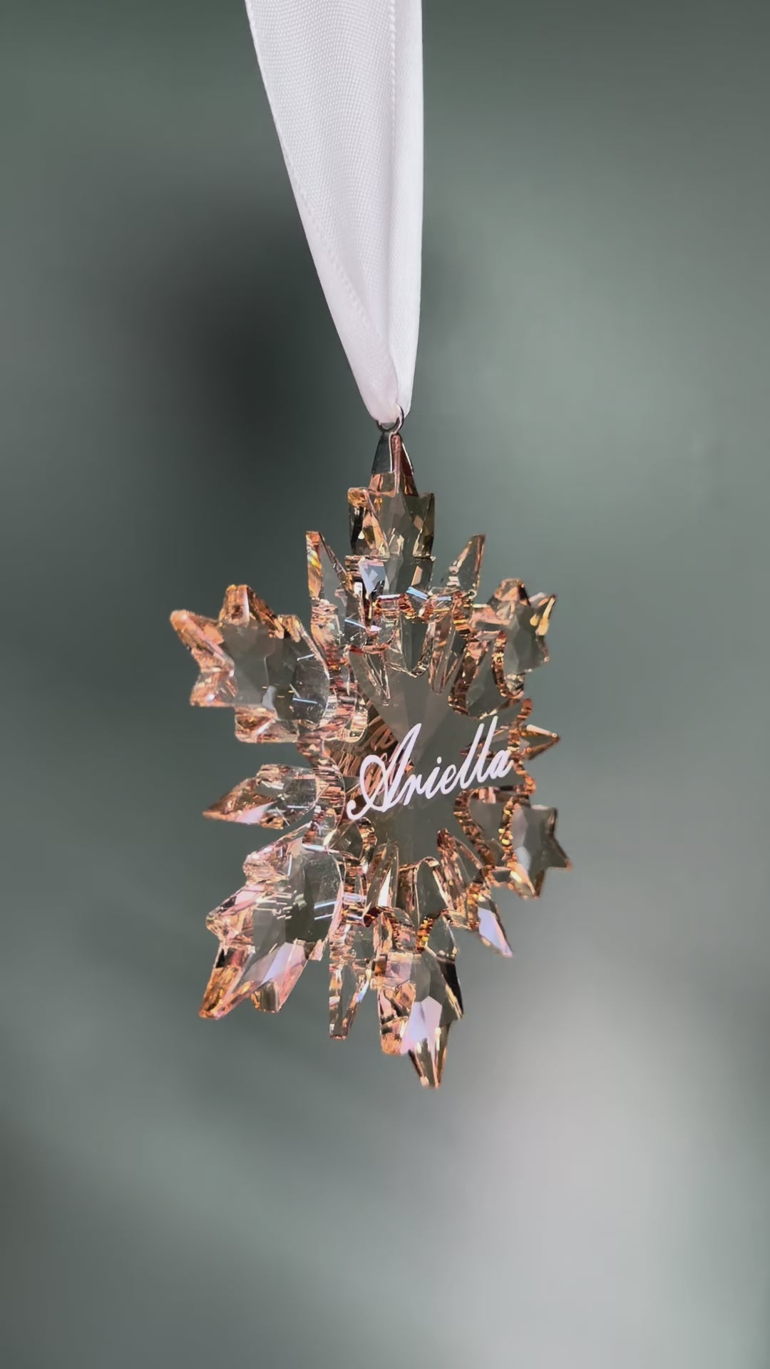 Champagne Personalised Christmas Snowflake